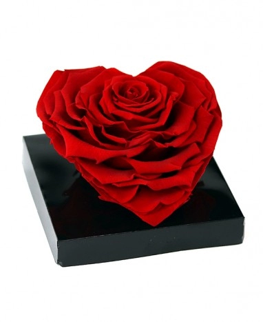 Rose rouge Éternelle Cœur XL - Livraison à domicile - Max le Fleuriste