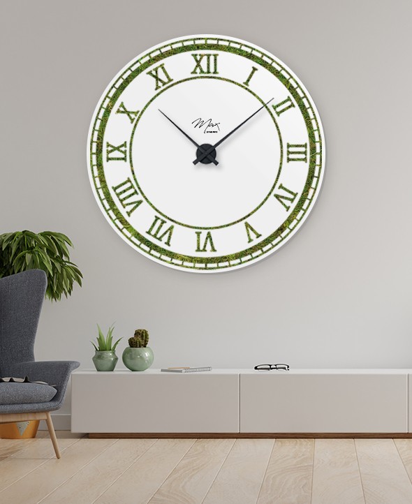 Cadre Horloge végétalisée 135 cm • Max le Fleuriste