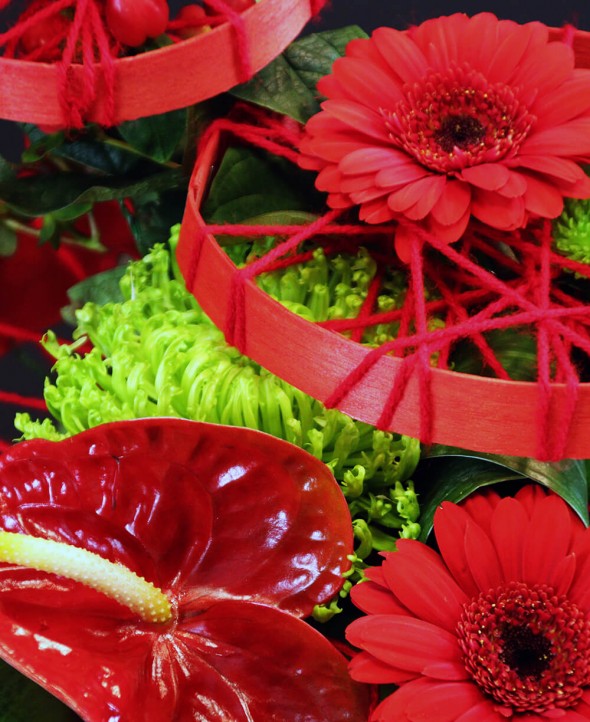 Bouquet de fleurs rouges Venise - Max le Fleuriste - livraison perpignan - Livraison de fleurs à domicile - Max le Fleuriste