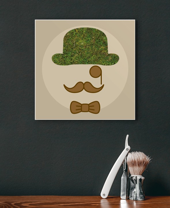 Cadre végétalisé Moustache • Max le Fleuriste