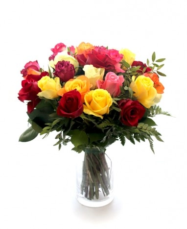 Bouquet de roses Multicolores - Livraison à domicile - Max le Fleuriste