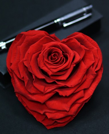 Rose rouge Éternelle Cœur XL - Livraison à domicile